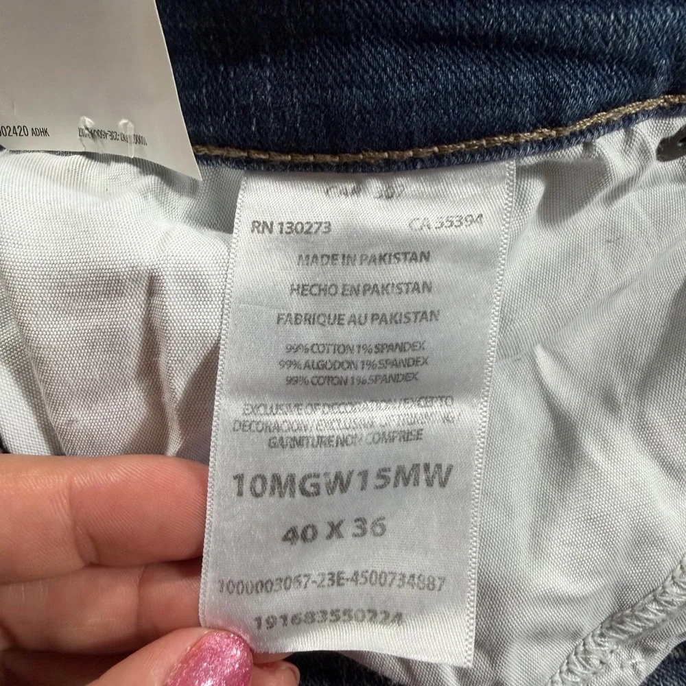 Wrangler Mens Relaxed Fit Straight Leg‎ Jeans Medium Wash 40x36 10MGW15MW